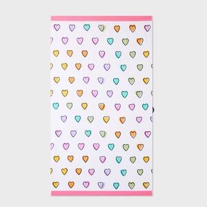 Disco Hearts Wave Beach Towel White/Pink - Roller Rabbit x Target NWT